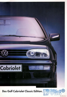 VW Golf III 1996 Cabriolet Classic Edition (Prospekt)